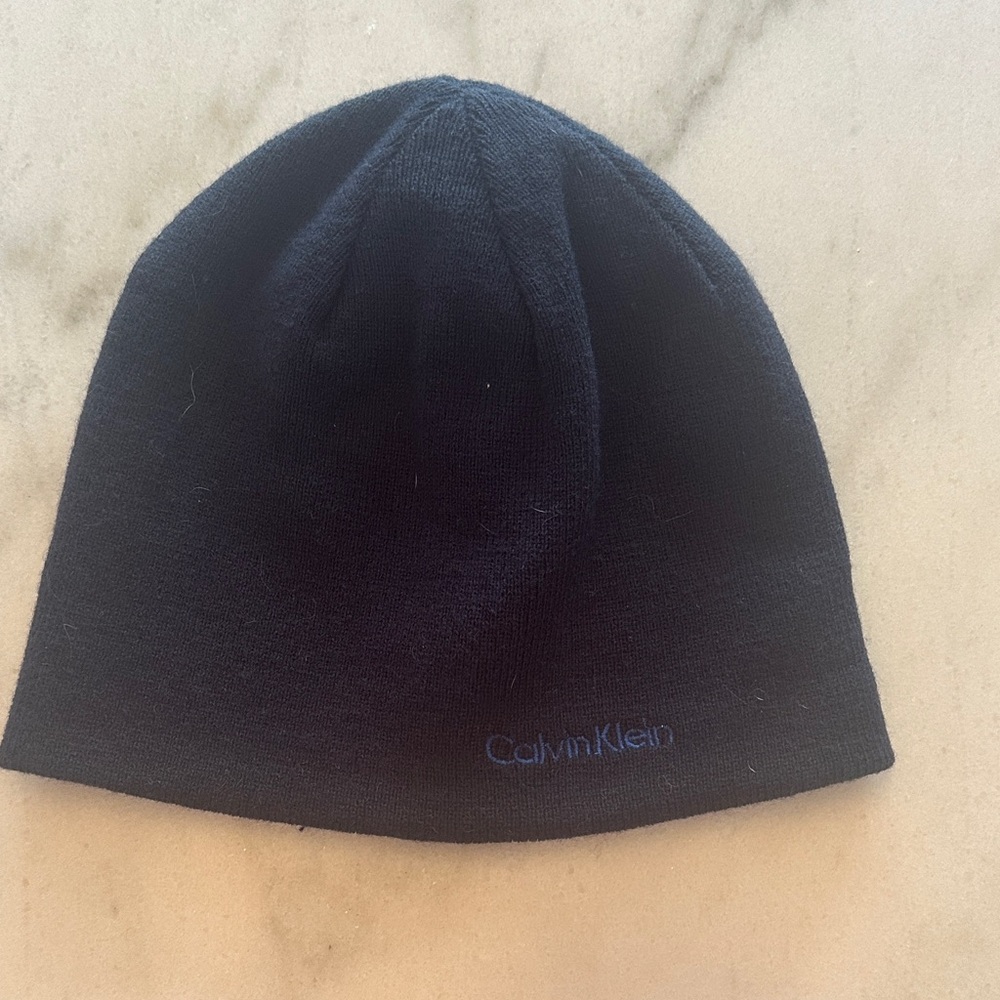 Calvin Klein Dark Blue Knit Beanie